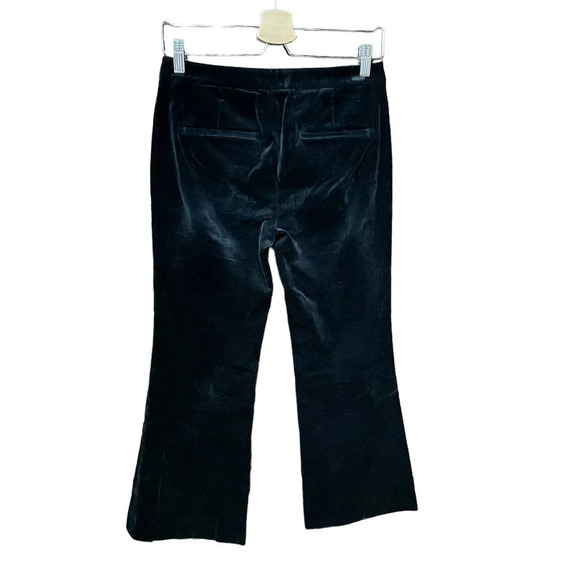 Theory Caroleena Black Velvet Flared Pants Size 0 - Picture 6 of 8